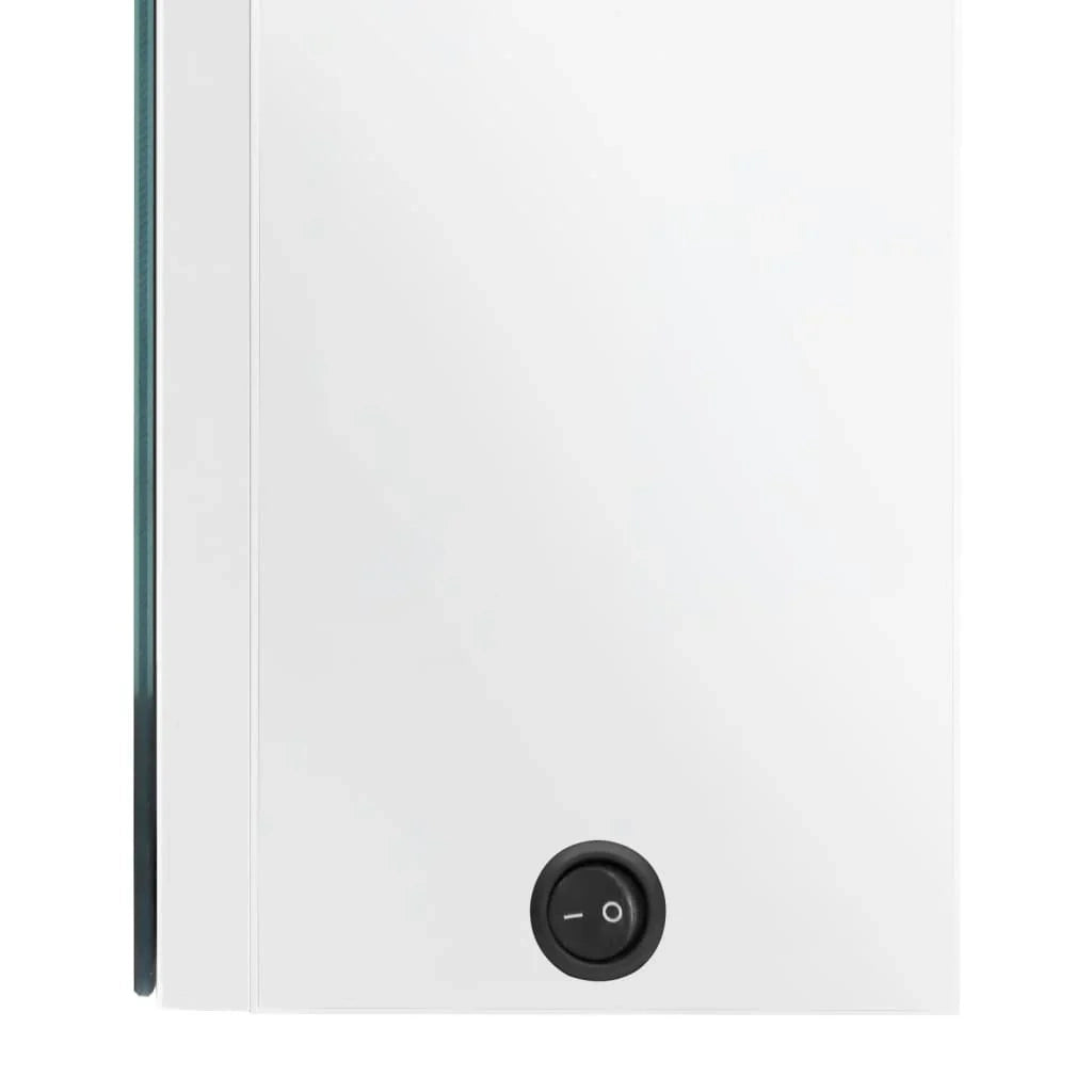 Mobile bagno con specchio LED 50 x 13 x 70 cm bianco lucido 02_0006580