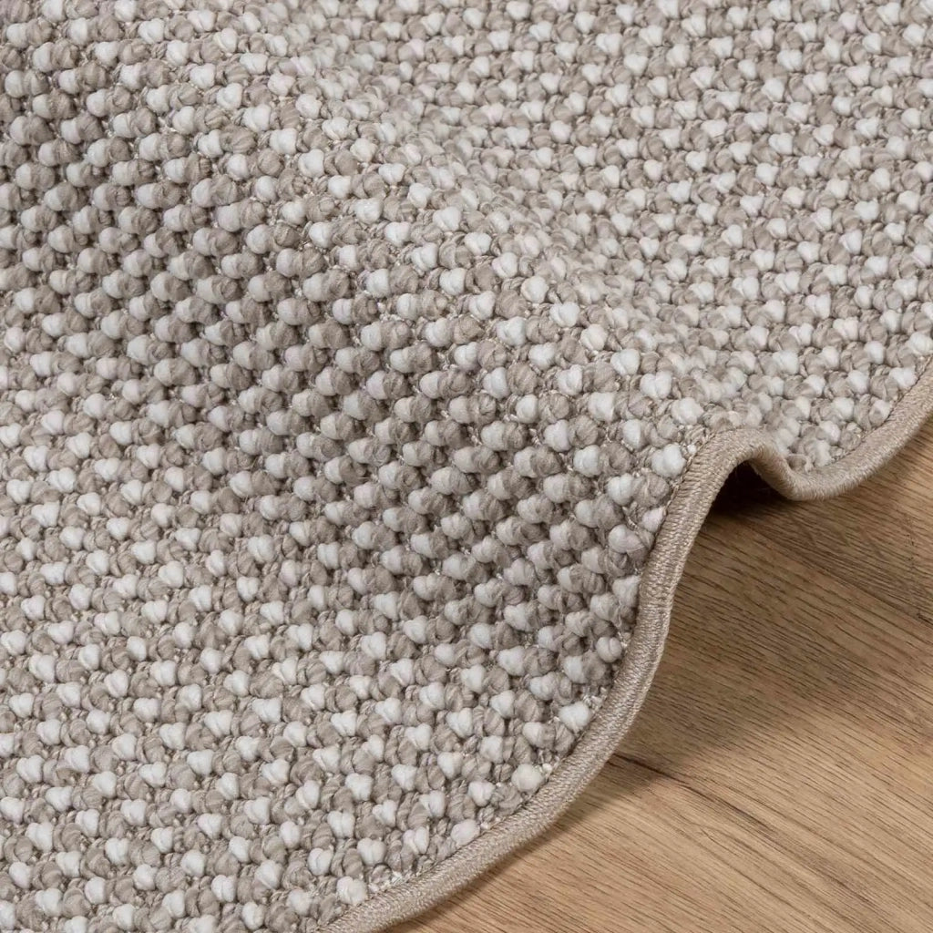 Tappeti per area Rotondo LUGO Crema e Taupe Ø 160 CM Poliestere