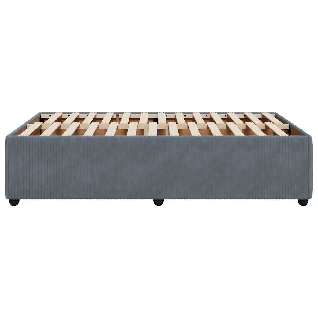 Giroletto senza Materasso Grigio Scuro 120x190 cm Velluto