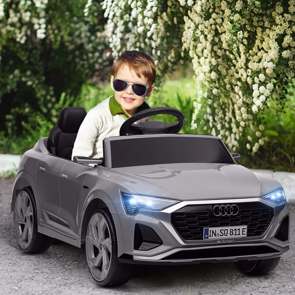 Auto elettrica per bambini Audi Q8 e-tron Sportback 12V telecomando, fari ¨C zephmum ¨C Grigio