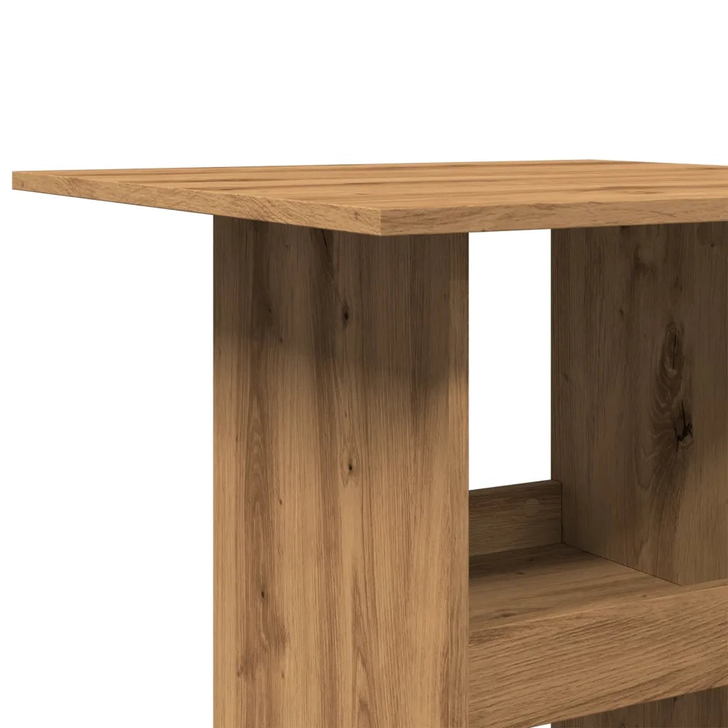 Tavolo Bar Portaoggetti Rovere 60x60x102 cm Legno Multistrato 854336