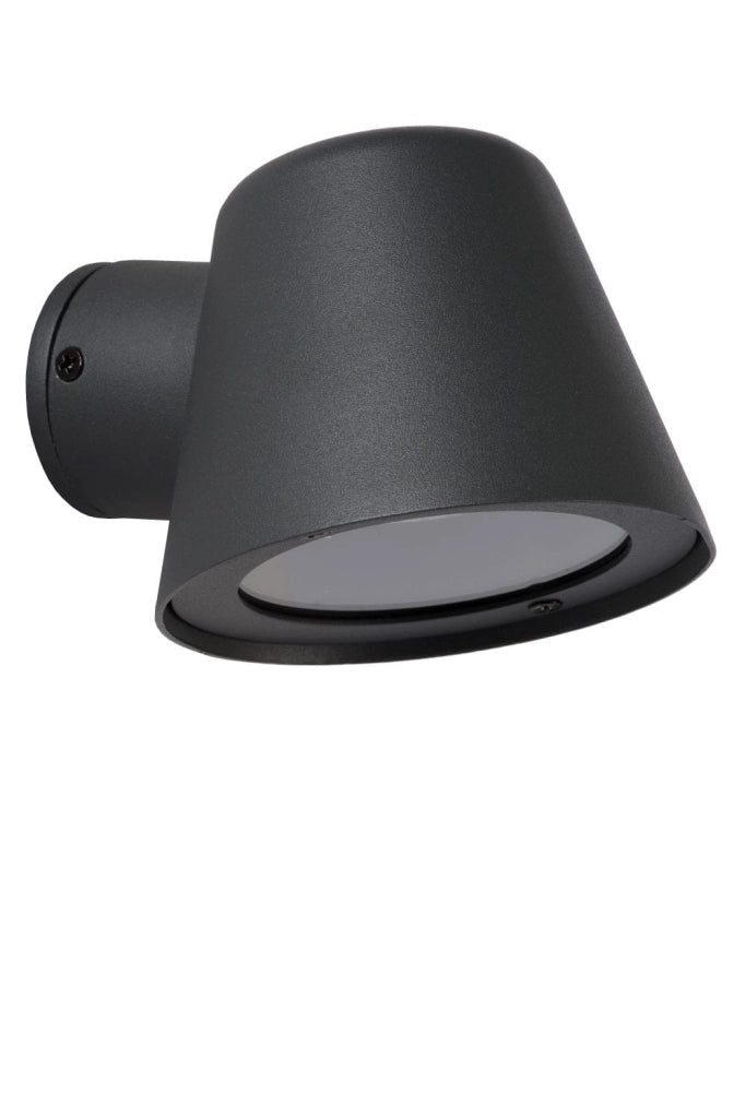 Applique esterna Lucide Dingo GU10 5W 3000K IP44 nera