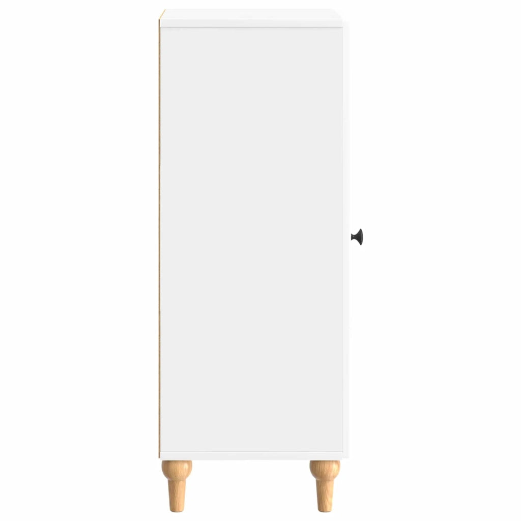 Credenza Bianco Lucido 33 x 34,5 x 90 cm Legno ingegnerizzato
