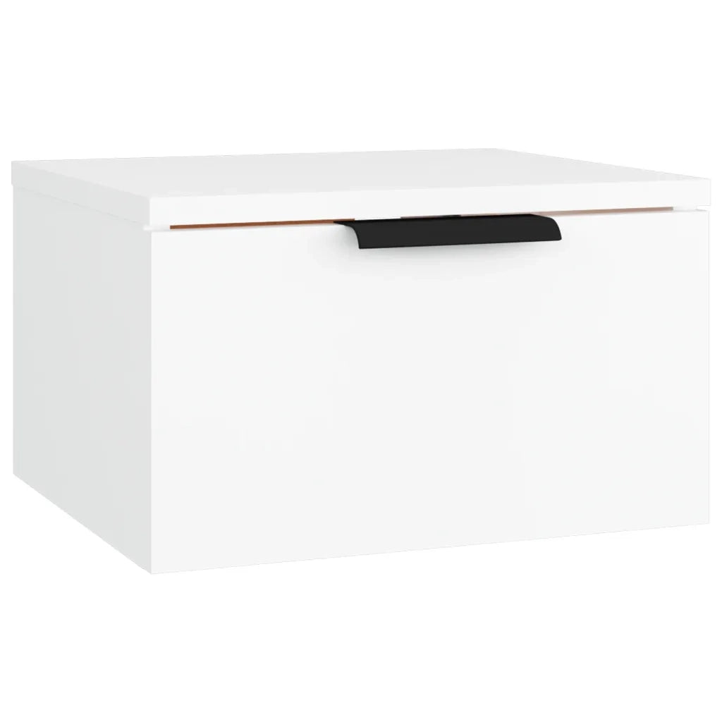Comodino | Armadio da Notte | Mobiletto da notte a Muro Bianco 34x30x20 cm