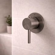SINED Miscelatore da incasso muro levante termostatico con canna a fucile in acciaio 316L nautico finitura oro rosa alta resistenza corrosione durata prolungata design moderno MISCELATORE-MURO-LEVANTE