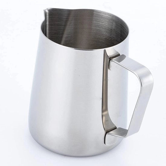 Schiuma per Latte - Ciotola in Acciaio Inossidabile - Per Cappuccino, Latte e Cioccolata - Schiuma Raffreddata per Bevande Calde - Incluso Strumento per la Crema (350ml) - Accessori da Cucina