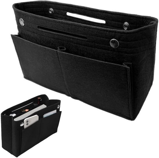 Organizzatore per Borse 23x9,5x15 cm - Organizzatore per Borse - 9 Compartimenti - Panno di Alta Qualità - Duraturo e Sicuro - Borsa