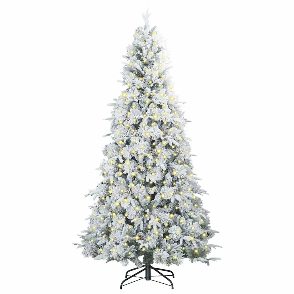 Albero di Natale Artificiale con Rami Pieghevoli Bianco 210 cm 3397493