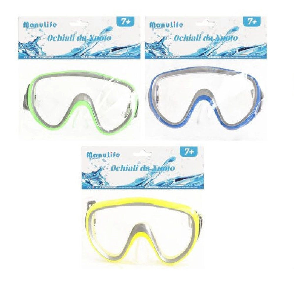 Trade Shop - Maschera Mare Nuoto Piscina Estate Sport Immersioni 160x100mm Vari Colori 605430 -