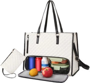 Borsa da pranzo per donne, combinazione borsa da pranzo e borsa da lavoro 2 in 1, portatile per laptop 15,8 pollici, borsa da lavoro per donne grande