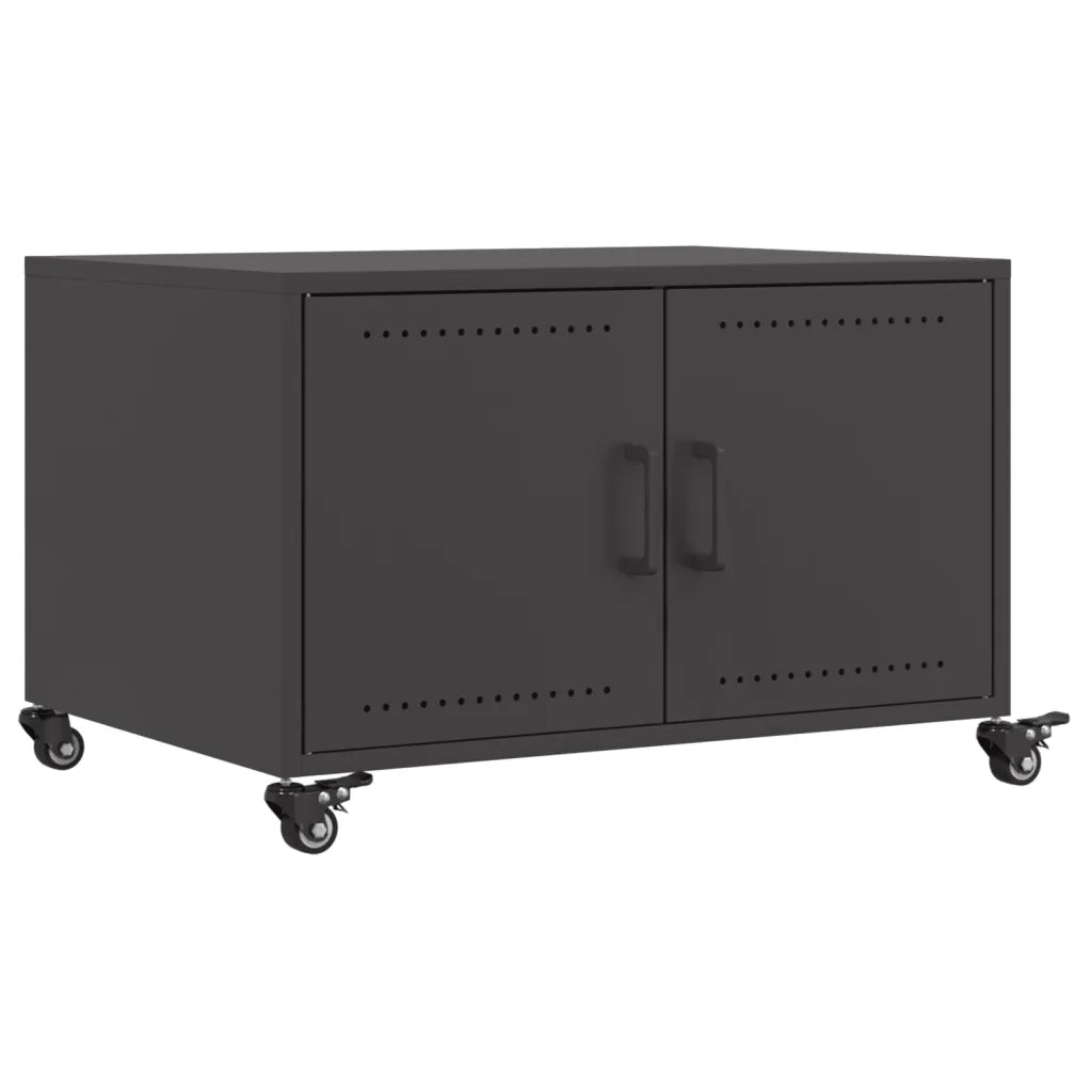 Tavolino da Salotto Nero 100,5x39x72 cm in Acciaio 846686