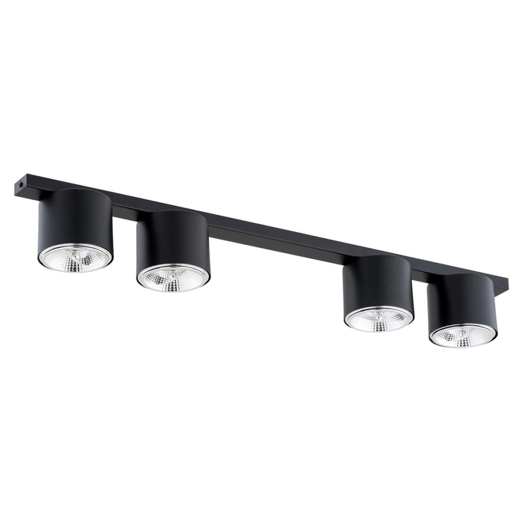 Faretto da soffitto Nano in acciaio nero