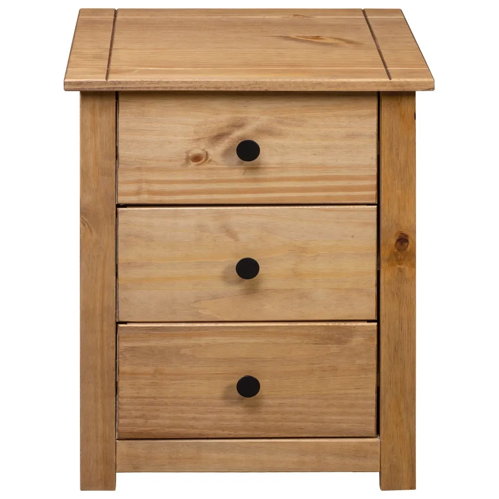 Comodino | Armadio da Notte | Mobiletto da notte 46x40x57 cm in Legno di Pino Panama Range