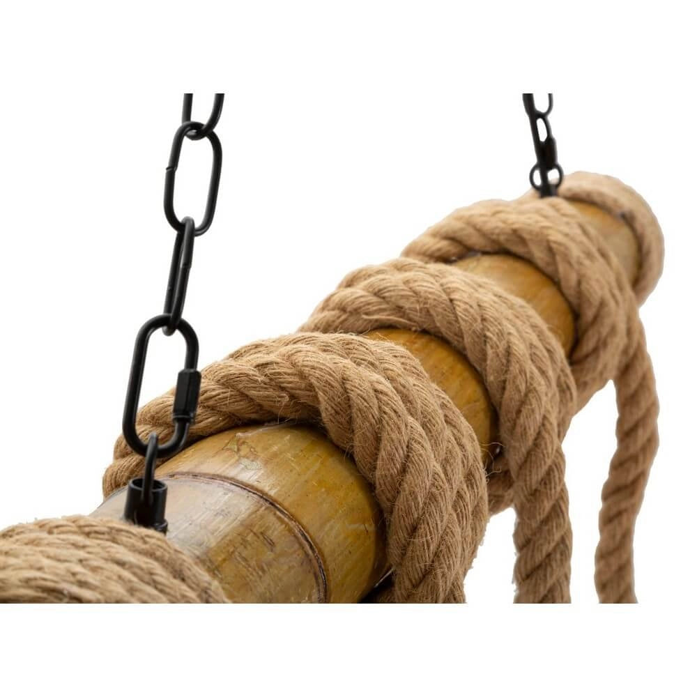 Lampadario Bamboo e Corda cm 80X15X120 - BAMBOO/ROPE