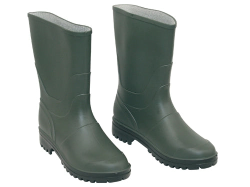 STIVALI IN PVC VERDI TRONCHETTO 43