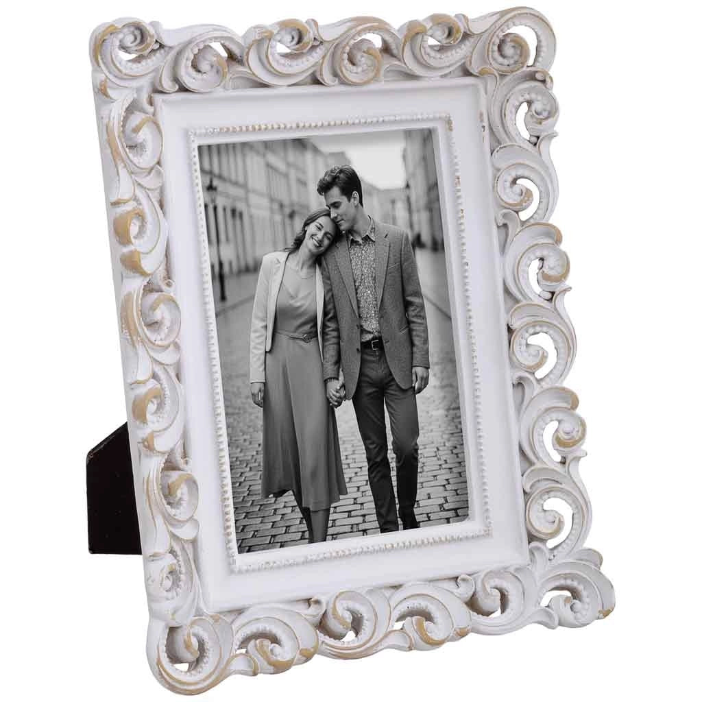 Portafoto 10X15 bianco 17,7x3,9x22,7h cm