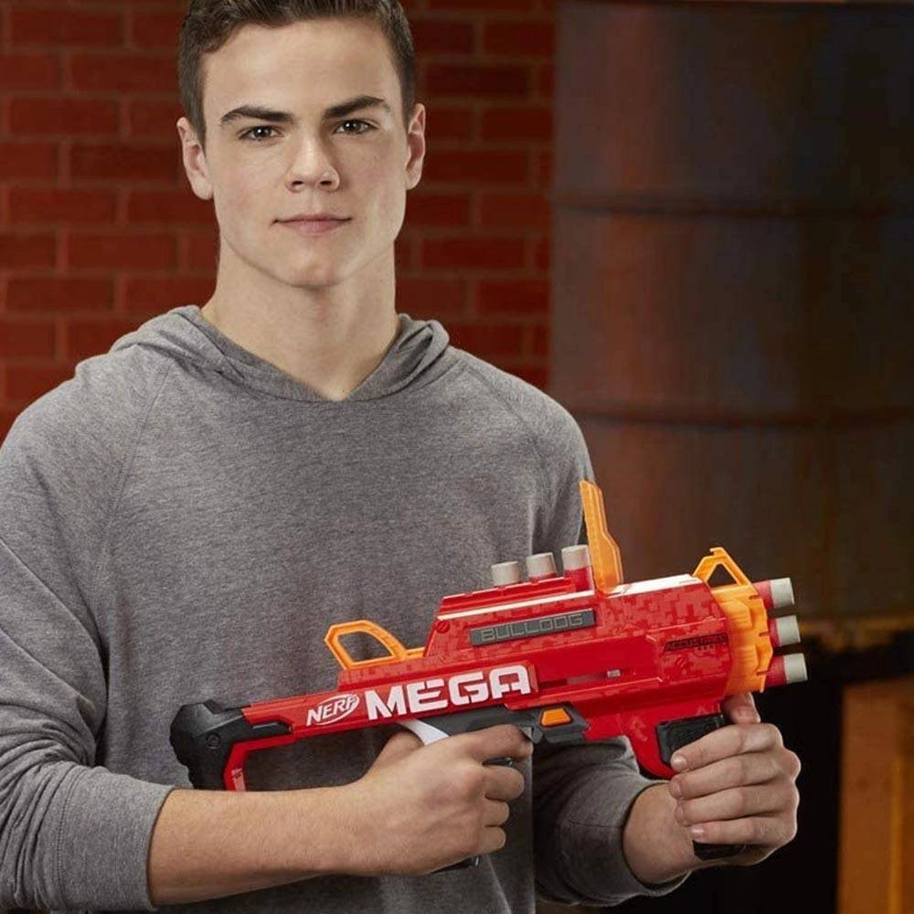 Trade Shop - Fucile Giocattolo Bambini N-strike Mega Bulldog Con 3 Munizioni Accustrike -