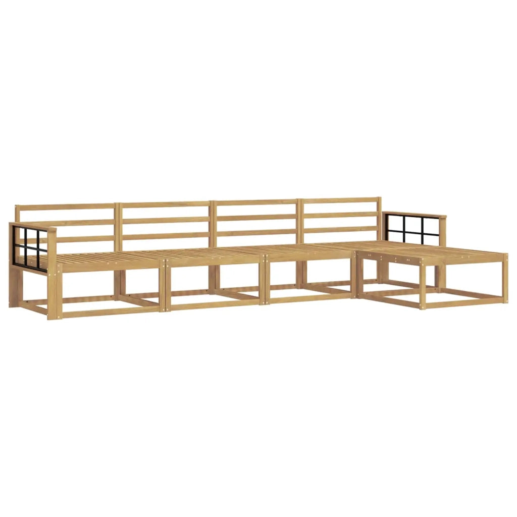 Set di divani da esterno 5 pcs Bianco 329 x 162,5 x 73 cm 3386313