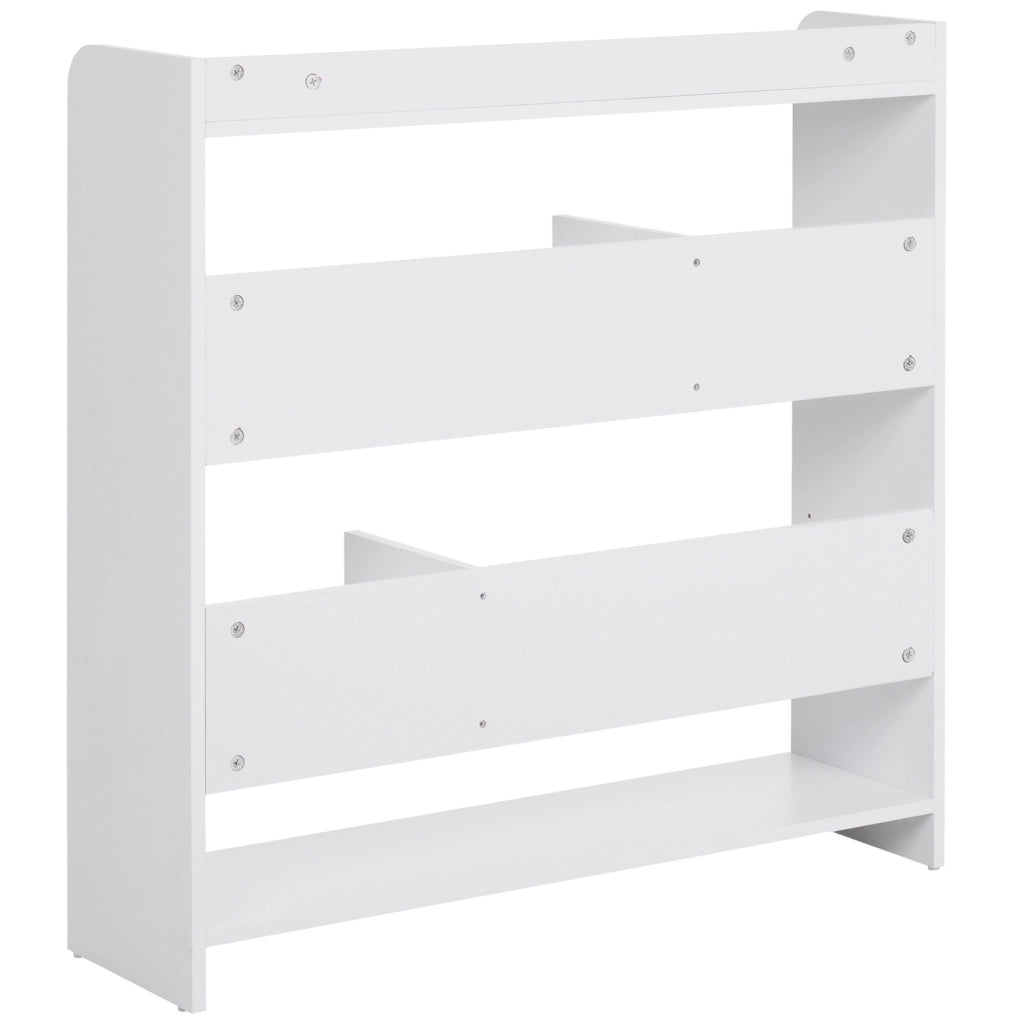 Libreria Scaffale Mobile con Ripiani ¨C Zephmum ¨C Bianco 90x24x91 cm