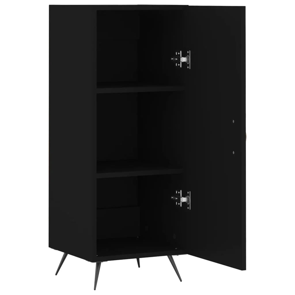 Buffet credenza cassettiera armadio mobile contenitore organizer per cucina soggiorno salotto 34,5 x 34 x 90 cm legno ingegnerizzato nero 02_0035890