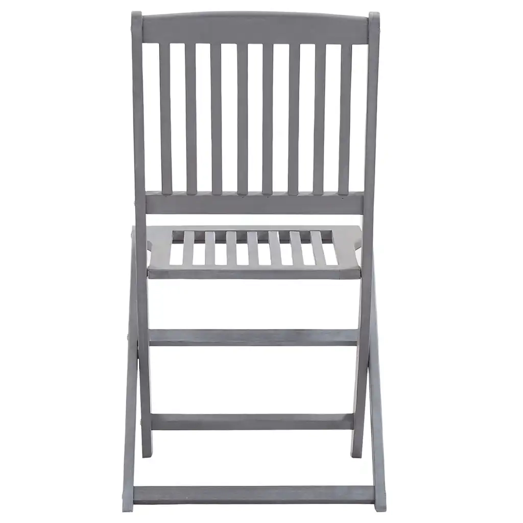 Sedie da Giardino Pieghevoli 4 pz in Legno Massello d'Acacia cod mxl 39296
