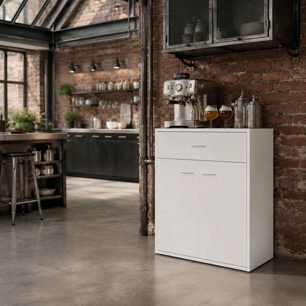 Sideboard White 60x30x75 Cm Wood-based Material
