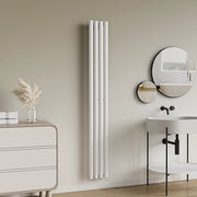 Termosifone Nore ad Acqua Calda Pannello Singolo con Elementi Tubolari 180 x 24 cm - Bianco [neu.haus]