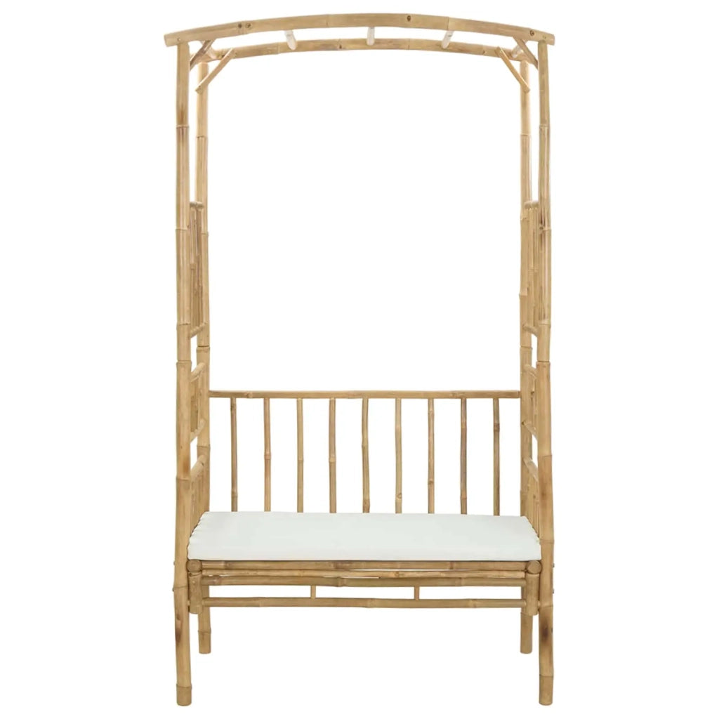 Arco da Giardino con Panchina Naturale 115 x 50 x 205 cm Bambù 42028057