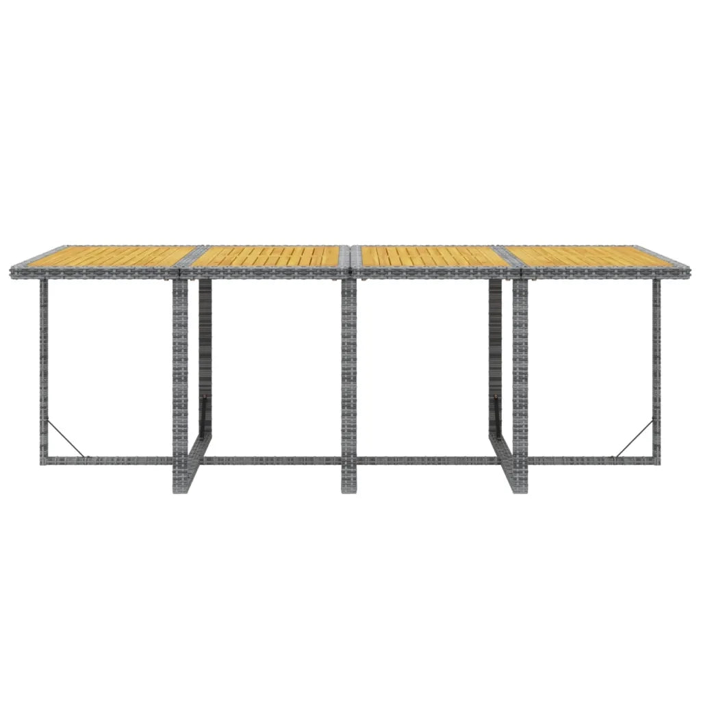 Set Pranzo da Giardino 9 pz con Cuscini in Polyrattan Grigio 3095578