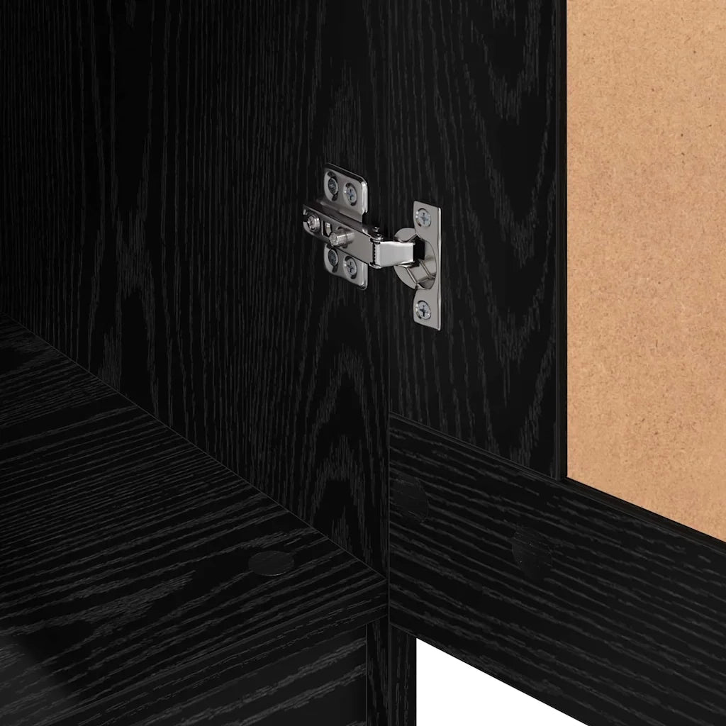 vidaXL Guardaroba Rovere nero 82.5 x 51.5 x 180 cm Legno multistrato