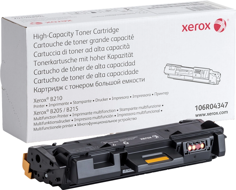 Xerox Cartuccia toner Nero a Alta capacità da 3000 Pagine per Stampante ® B210, Stampante multifunzione ® B205/ ® B215 (106R04347)