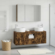 Set di Armadi da Bagno 4 pcs Rovere Fumo Legno ingegnerizzato 3406547