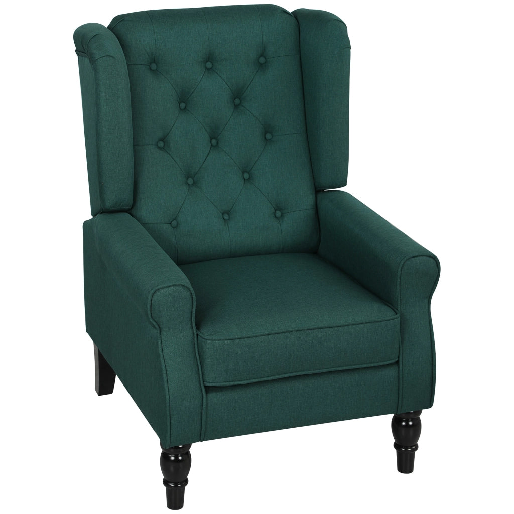 Poltrona reclinabile ¨C Minimal ¨C velluto verde scuro 74x86x102 cm