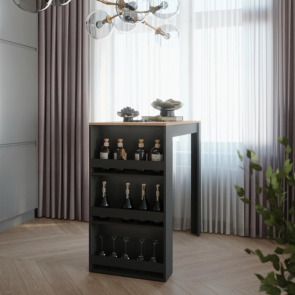 Vicco Tavolo da bar Quercia dorata/antracite 57 x 117 cm