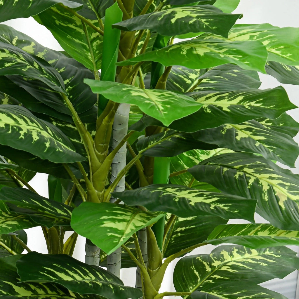 Pianta Artificiale 120 H cm per Interni ed Esterni con Vaso Nero