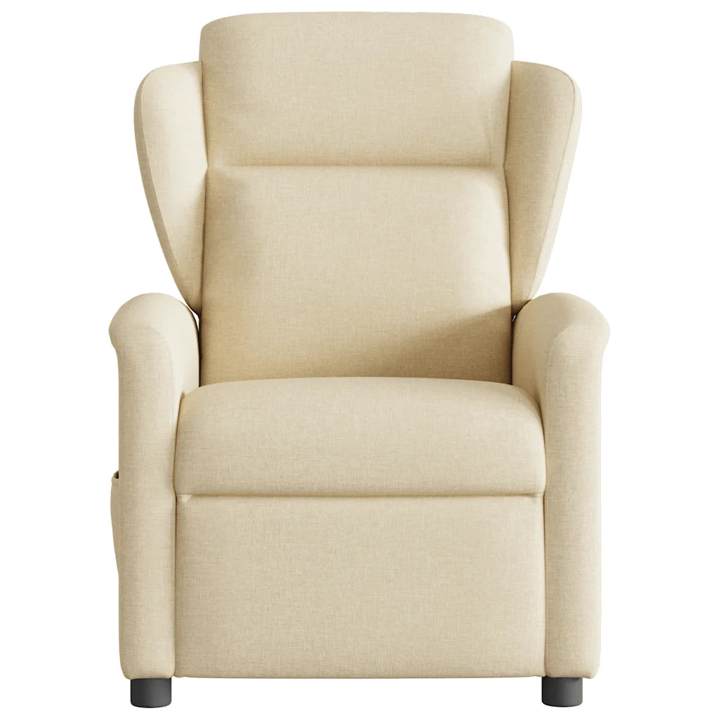 Divano Sedia-Poltrona Reclinabile in Tessuto Crema 599262