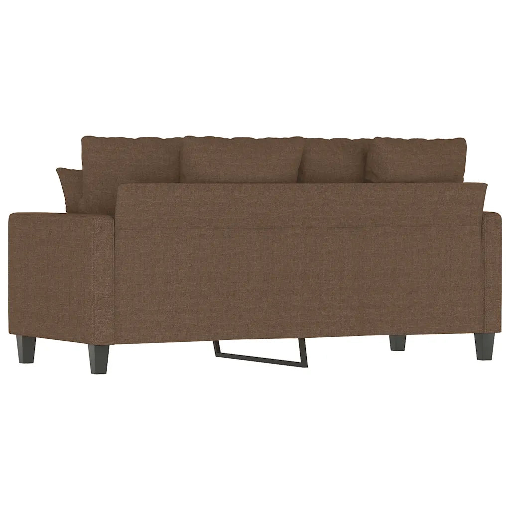 Divano a 2 Posti-Sofa 2 Posti Marrone 140 cm in Tessuto 230701