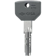 CHIAVE PUNZONATA CISA 00670.10 ORIGINALE  OTTONE NICHELATO