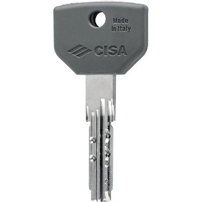 CHIAVE PUNZONATA CISA 00670.10 ORIGINALE  OTTONE NICHELATO