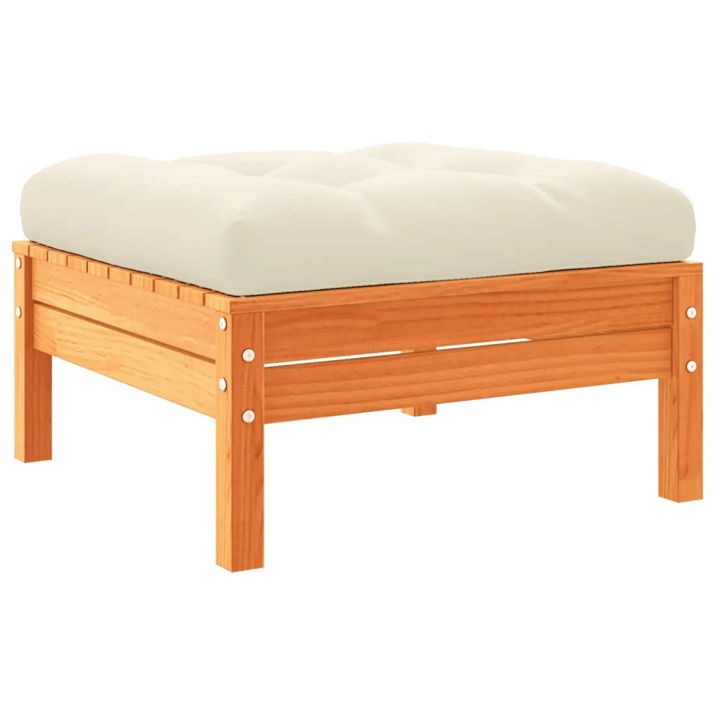 Set Divani Giardino 7 pz con Cuscini Marrone Cera Massello Pino 3299549