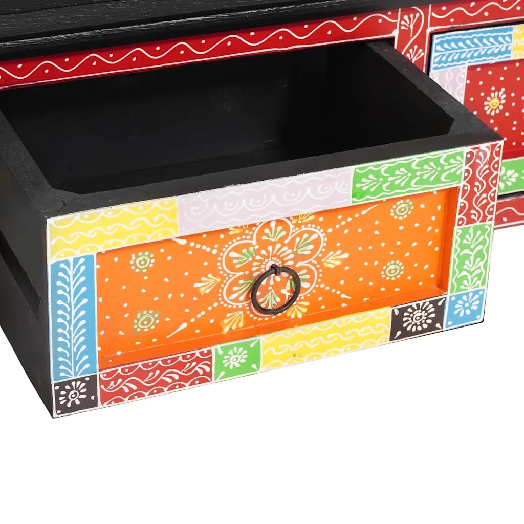 Mobile TV Multicolore 100 x 30 x 24 cm Legno massello di mango 4017578