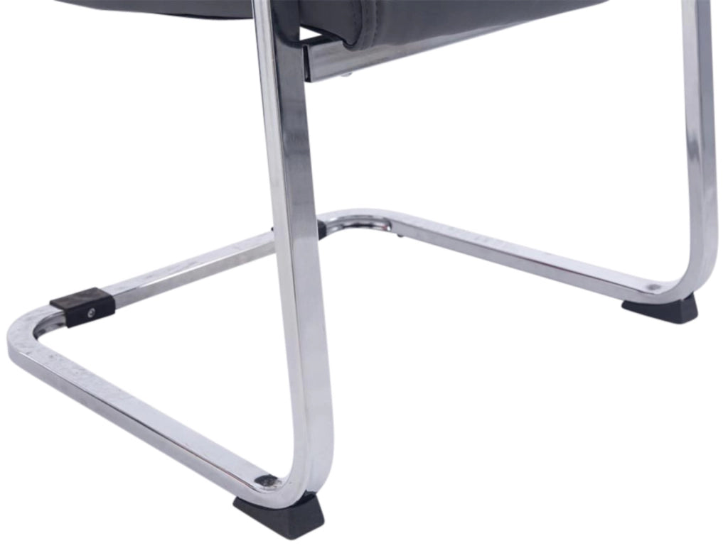 Set di 2 sedie a sbalzo XXL Anubis in similpelle grigio