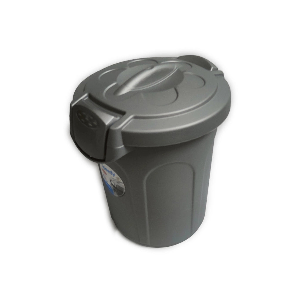 BIDONE SPAZ. GRIGIO C/GANCI lt 8
