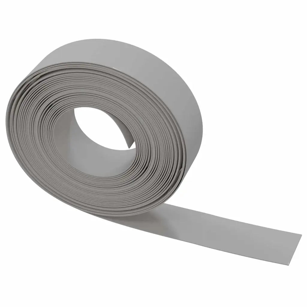 Bordature da Giardino 4 pz Grigie 10 m 15 cm in Polietilene 3155442