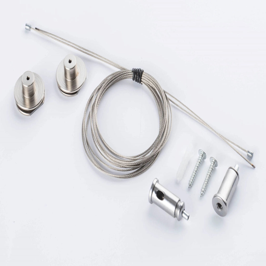 Kit sospensione binario magnetico LVM argento cromato Nowodvorski