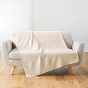 Tessuto plaid facile da mantenere - 1 pezzo - naturale - 180 x 220 cm