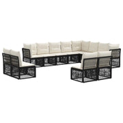 Set Divano da Giardino 12 pcs Nero polyrattan 3434410