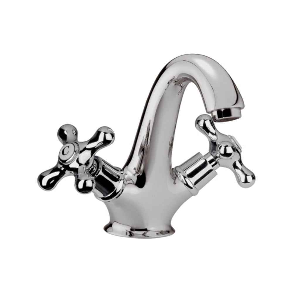 Rubinetto monoforo lavabo in stile retro con scarico click clack liberty