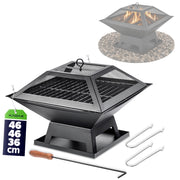 Barbecue a carbone da giardino KADAX, braciere, griglia con coperchio, 46 cm