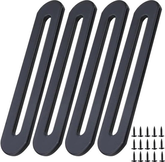 Piastra di connessione in acciaio inossidabile - supporto piatto - fissaggio - riparazione di mobili in legno - 155 x 19 mm - 4 pezzi - piastra di protezione